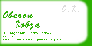 oberon kobza business card